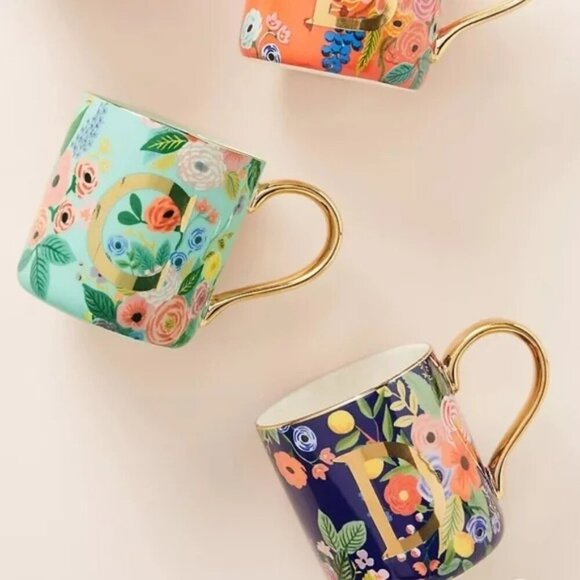 Anthropologie Garden Party Personalized Initial C Mug - Picture 7 of 7